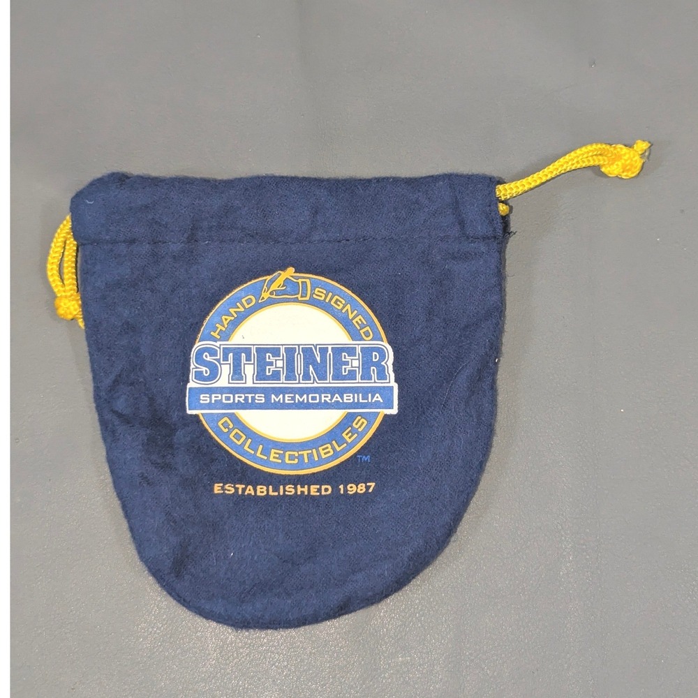 Steiner Sports Memorabilia Navy Blue Felt Drawstring Baseball Pouch Bag
